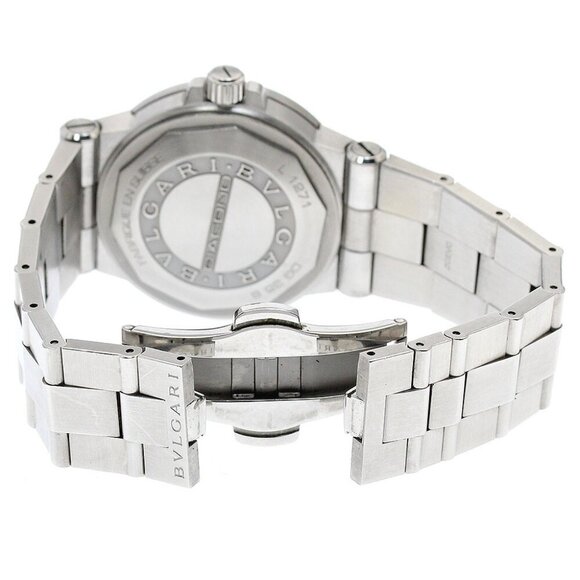 BVLGARI Diagono DG35S Date Silver Dial Automatic Men's Watch - Picture 3 of 12